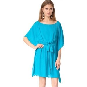 Alice + Olivia Zella Blue Caftan dress with Tie Waist
